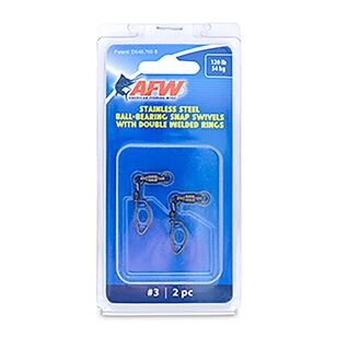 AFW Ball-Bearing Stainless Steel Snap Swivels Grey