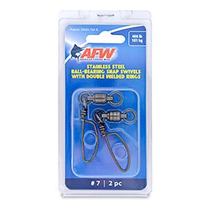 AFW Ball-Bearing Stainless Steel Snap Swivels Grey