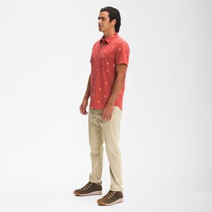 The North Face Men's Baytrail Jacquard Short Sleeve Shirt Red