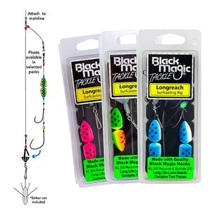 Black Magic Kl/Suicide Longreach Surfcasting Rig - Green/Yellow Float Silver