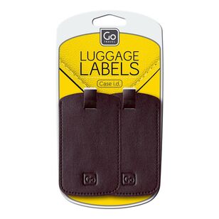 Go Travel Luggage Labels 2 Pack Black