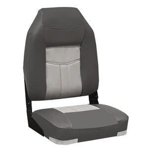 Oceansouth Deluxe High Back Folding Seat Charcoal & Grey
