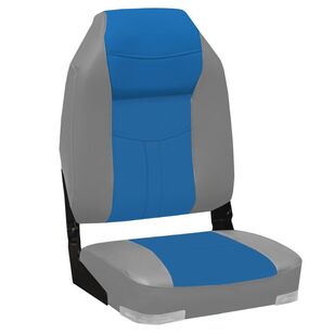 Oceansouth Deluxe High Back Folding Seat Grey & Blue