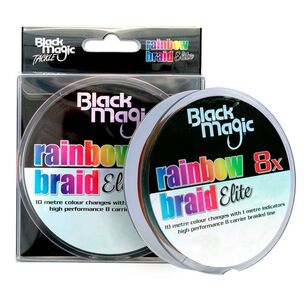 Black Magic 8x Elite Braid Line 300 Metre Spool Rainbow
