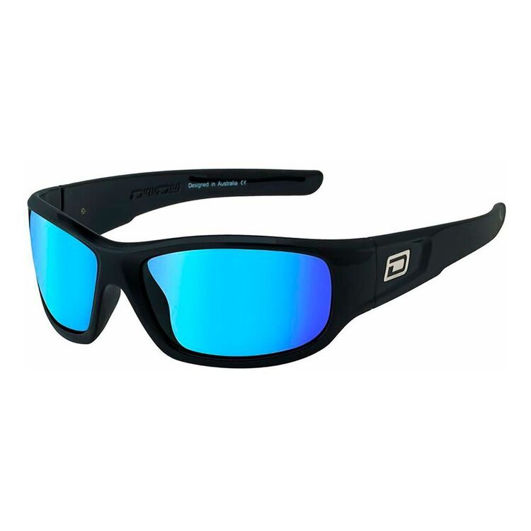 Dirty Dog Sythe 53454 Sunglasses - Matte Black / Blue Mirror Polarised Lenses
