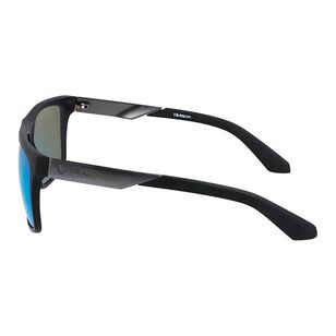 Dragon Vinyl Sunglasses Blue Ion Mirror & Matte Black One Size Fits Most