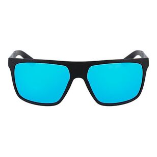 Dragon Vinyl Sunglasses Blue Ion Mirror & Matte Black One Size Fits Most