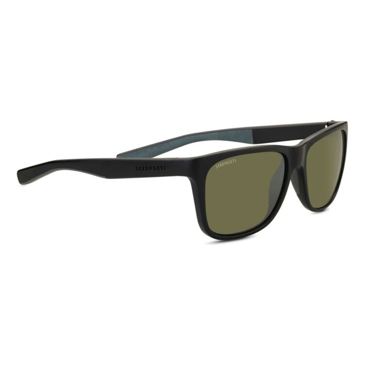 Serengeti Livio Sunglasses - Sand Black & Grey / 555 Polarised Lenses