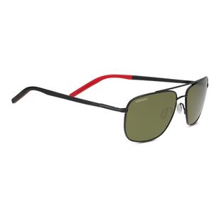 Serengeti Tellaro 8818 Sunglasses - Shiny Black & Red / 555 Polarised Lenses 555 & Burgundy & Gloss Black