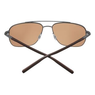 Serengeti Tellaro Sunglasses - Shiny Gunmetal & Brown / Drivers AU Polarised Lenses Driver, Brown & Gunmetal One Size Fits Most