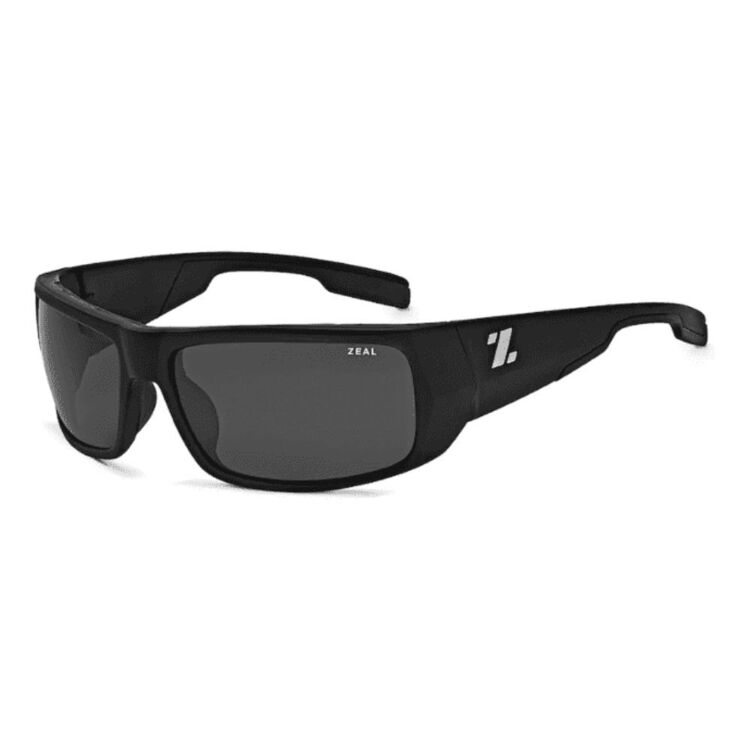 Zeal Snapshot Sunglasses - Matte Black / Dark Grey Polarised Lenses Dark Grey / Horizon Blue One Size Fits Most