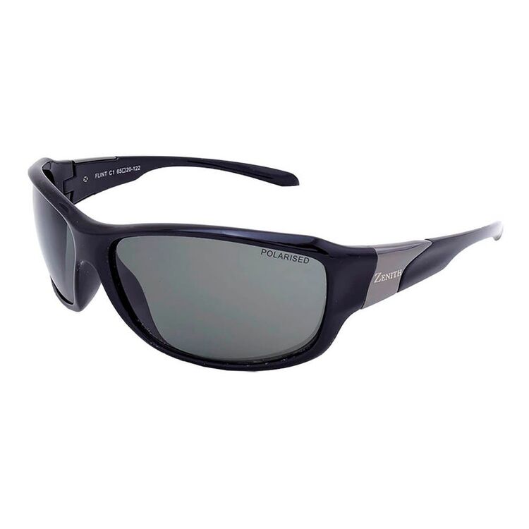 Zenith Flint Sunglasses - Black / Smoke Polarised Lenses