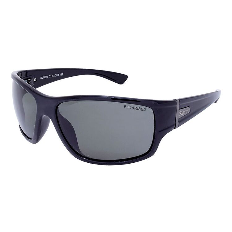 Zenith Rumbo Sunglasses - Black / Smoke Polarised Lenses