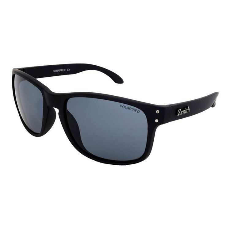 Zenith Strapper Sunglasses - Matte Black / Smoke Polarised Lenses