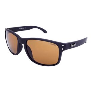 Zenith Strapper Sunglasses with Revo Polarised Lenses Brown & Matte Black One Size Fits Most