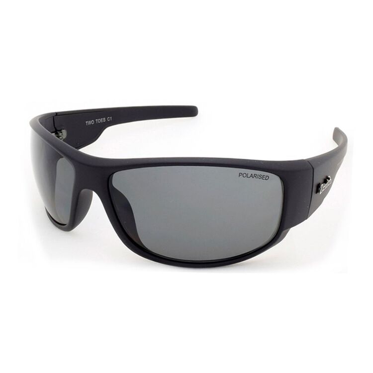 Zenith Two Toes Sunglasses - Black / Smoke Polarised Lenses