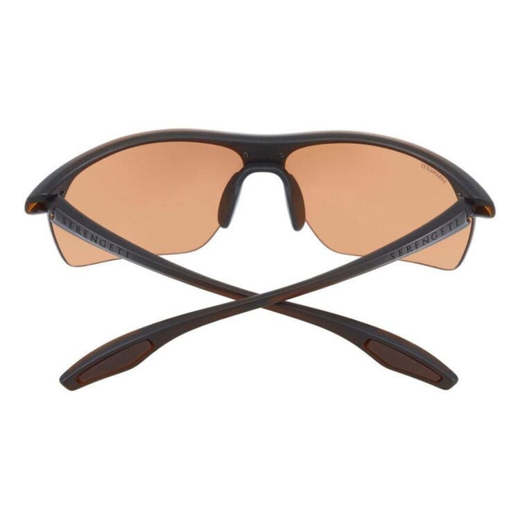 Serengeti Linosa Sunglasses - Sanded Dark Brown / Drivers Polarised Lenses Driver & Dark Brown One Size Fits Most
