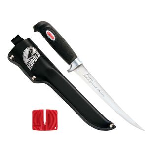 Rapala Soft Grip 6 Inch Fillet Knife with Sharpener Silver & Black