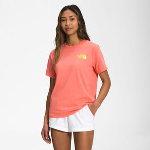 The North Face Short Sleeve Graphic Injection Tee Coral Sunrise & Yellowtail
