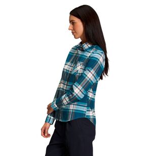 The North Face Women's Pacific Long Sleeve Shirt Goblin Blue Medium Bold Shadow