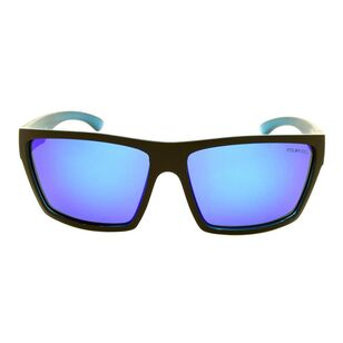 Mangrove Jacks Hoodlum Sunglasses Blue Revo & Matte Black One Size