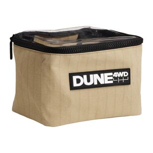 Dune Small Canvas Storage Bag With Clear Top Brown Small