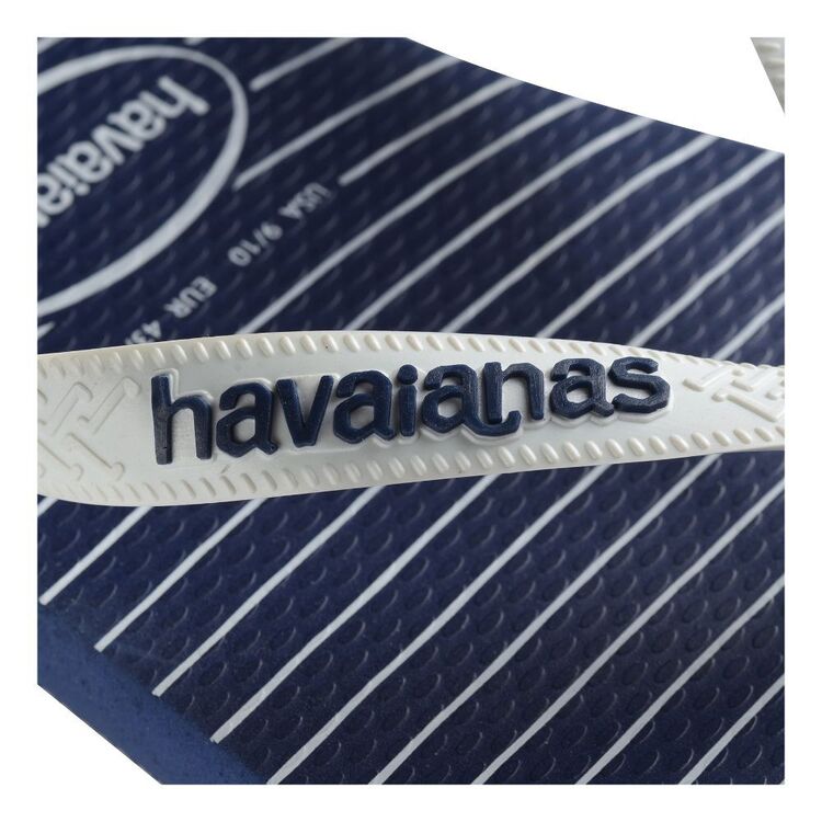 Havaianas Men's Top Nautical Thongs Navy Blue & White