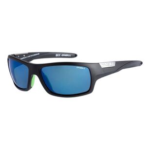 O'Neill ONS Barrel 2.0 Sunglasses with Polarised Lenses Matte Black & Blue Mirror