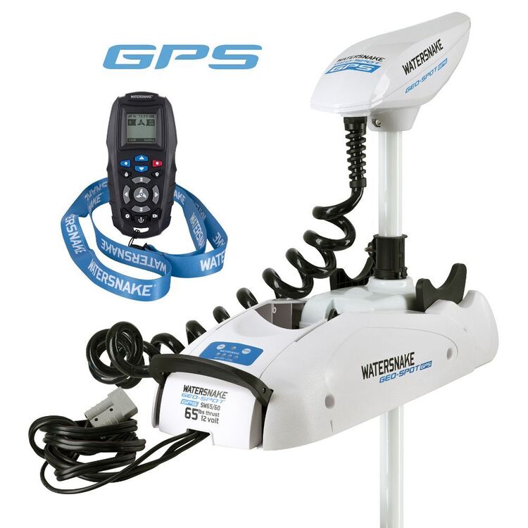 Watersnake Geospot GPS 60IN Bow Mount Electric Motor White 65 lb