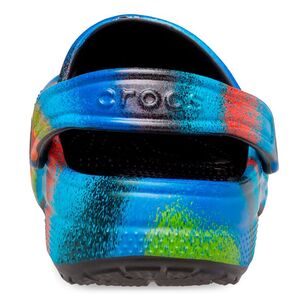 Crocs Unisex Classic Spray Dye Clog Black & Multicoloured