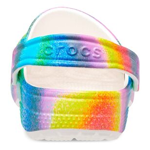Crocs Kid's Spray Dye Clog White & Multicoloured