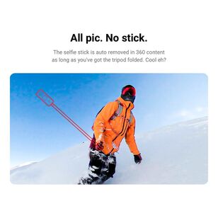 Insta360 2-in-1 Invisible Selfie Stick & Tripod Black