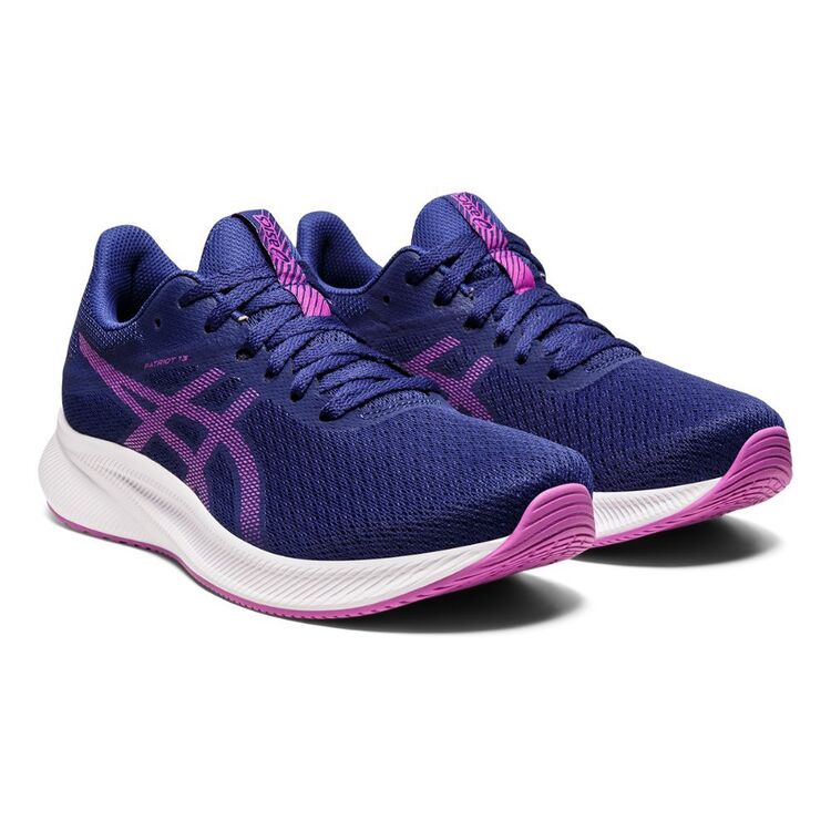 ASICS Women's Patriot 13 Running Shoes Dive Blue & Orchid 9