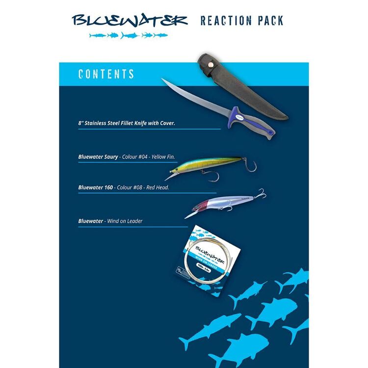 Bluewater Reaction Lure & Tool Gift Pack Blue