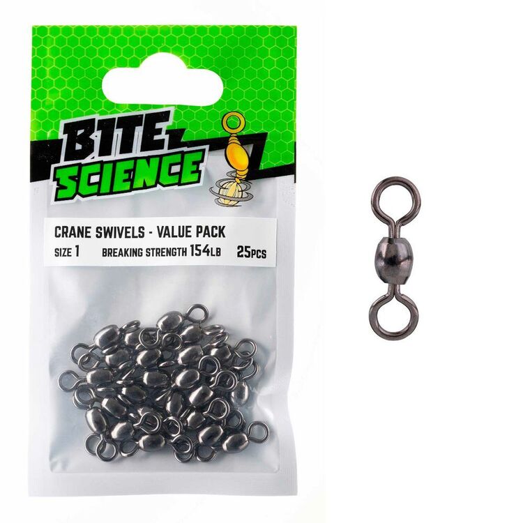 Bite Science Crane Swivels Pack Black