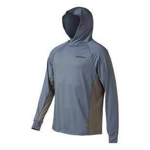 Shimano Hooded Tech Fishing Shirt Cool Grey