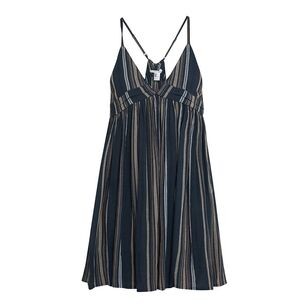 O'Neill Women's Saltwater Solids Stripe Tank Dress Slate Wash