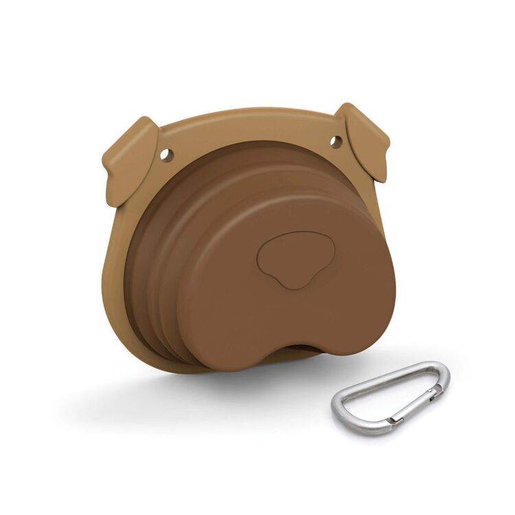 Howligans Collapsible Dog Bowl Brown