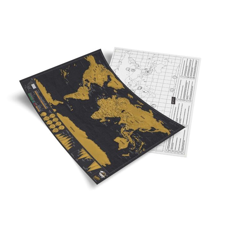 Luckies Deluxe Scratch Map Travel Edition Black