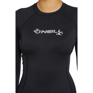 O'Neill Girls Basic 2 Long Sleeve Rash Vest Black
