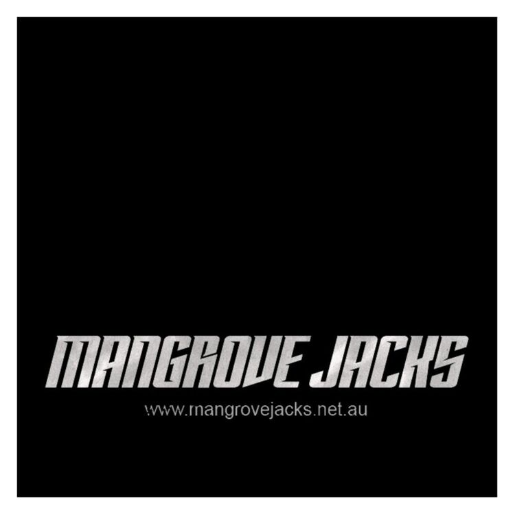 Mangrove Jacks Cleaning Cloth Black with Silver Square