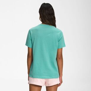 The North Face Women's Short Sleeve Half Dome Tee Wasabi & White
