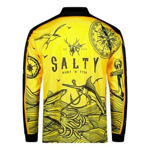 Salty Captain Sunslayer Fishing Shirt Yellow