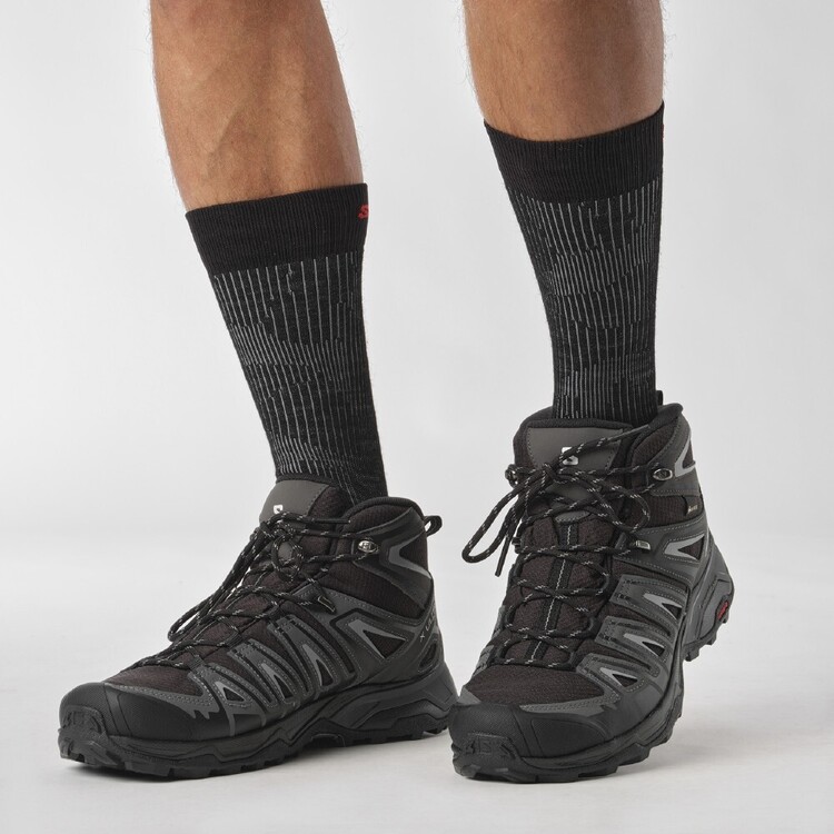 Salomon Men's X Ultra Pioneer Gore-Tex Mid Hiking Boots Black, Magnet ...