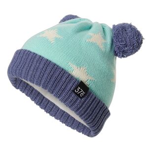 37 Degrees South Youth Star Beanie Aruba Blue & Moonlight One Size
