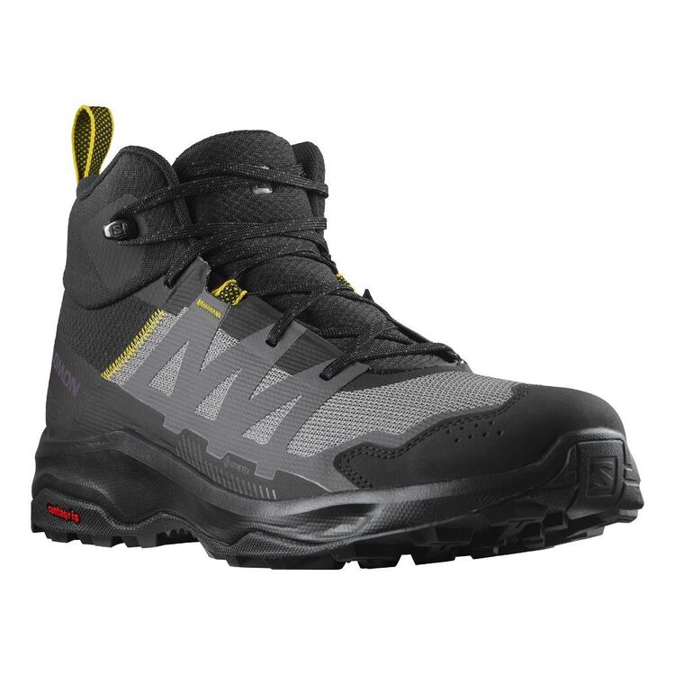 Salomon Men's Ardent Gore-Tex Mid Hiking Shoe Black, Magnet & Empire Yellow