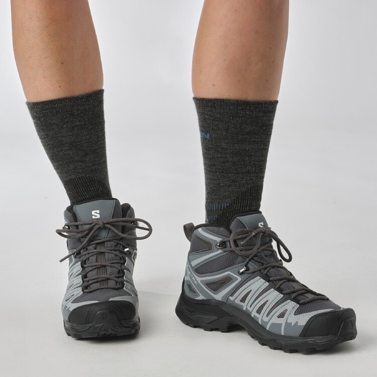 Salomon Women's X Ultra Pioneer Gore-Tex Mid Hiking Boots Ebony, Stormy ...