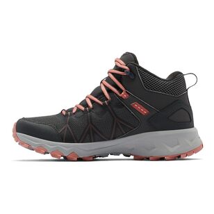 Columbia Women's Peakfreak II Outdry Waterproof Mid Hiking Boots Dark Grey & Dark Coral