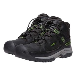 Keen Youth Targhee Waterproof Mid Hiking Boots Black Campsite 6