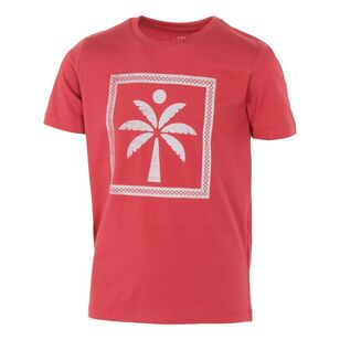 Cape Youth Boys Palm Tree Tee Red
